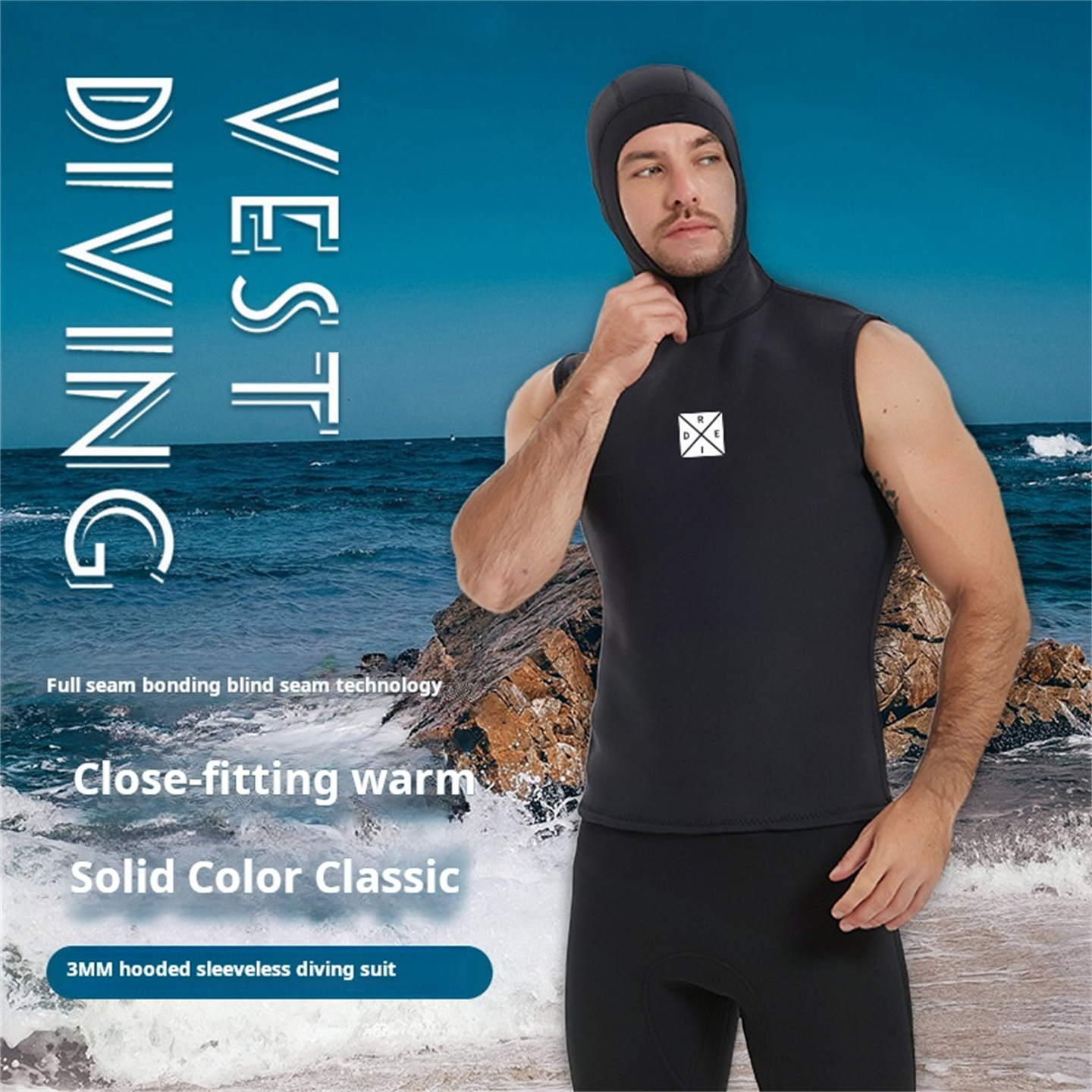 3mm Neoprene Hooded Diving Ves - Wetsuit 3Mm Neoprene reseña y precio