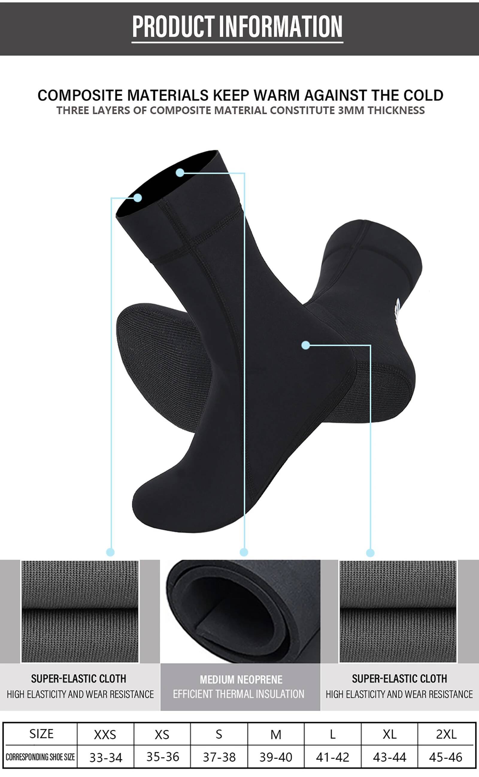 Socks Socks 1.5mm/3mm/5mm Beac - Wetsuit 3Mm Neoprene reseña y precio