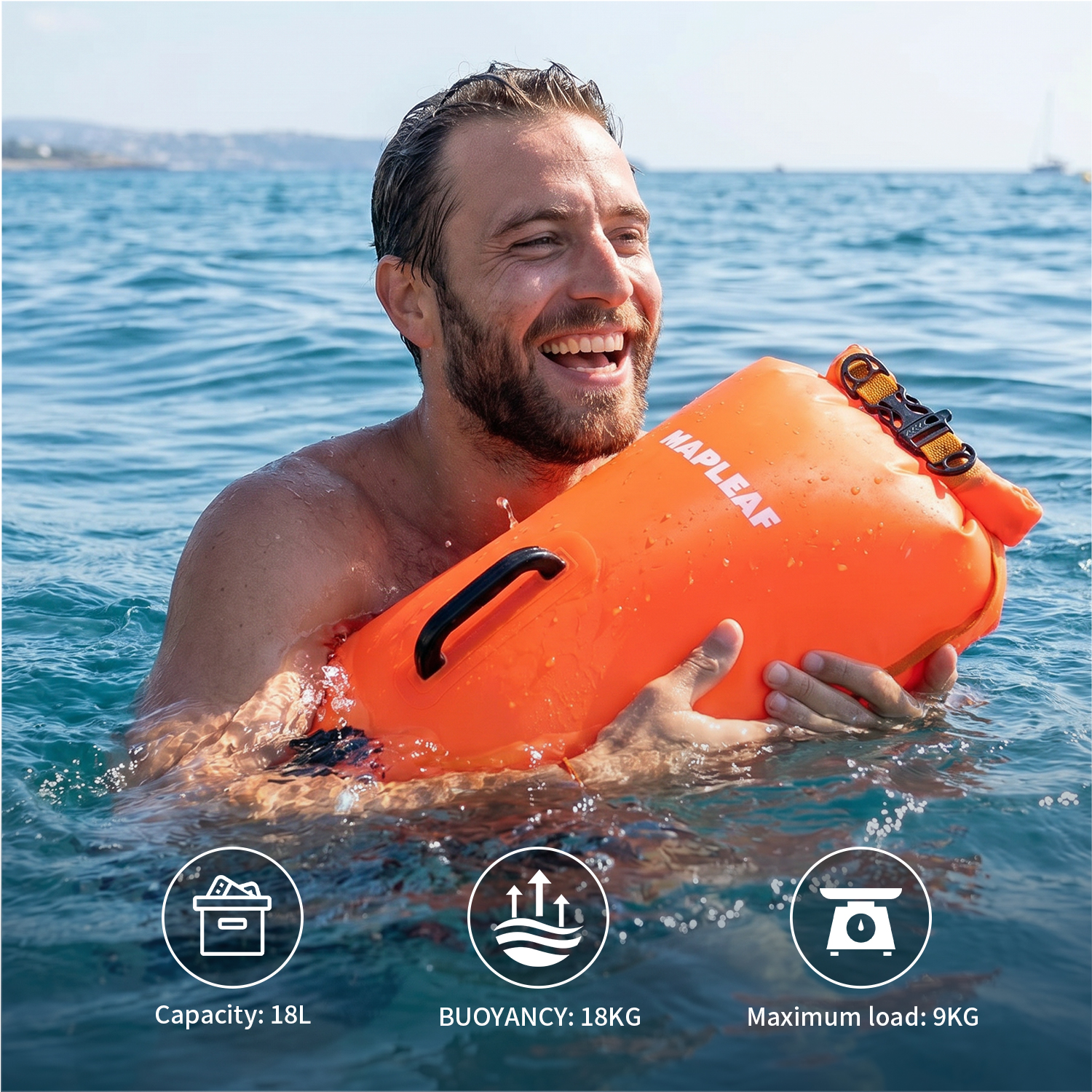MAPLEAF Inflatable Open Swimmi - Swim Buoy Open Water reseña y precio